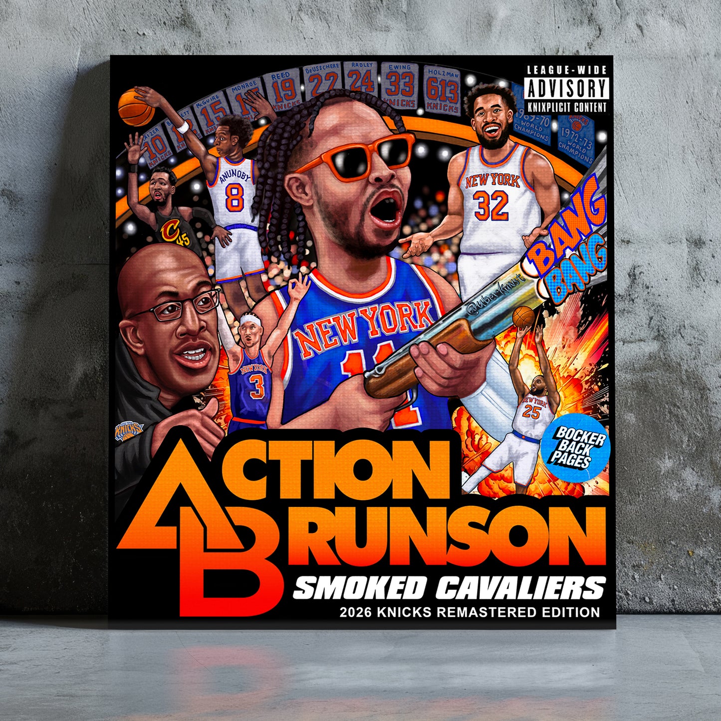 Action Brunson: Smoked Cavaliers Mounted Canvas Art Print