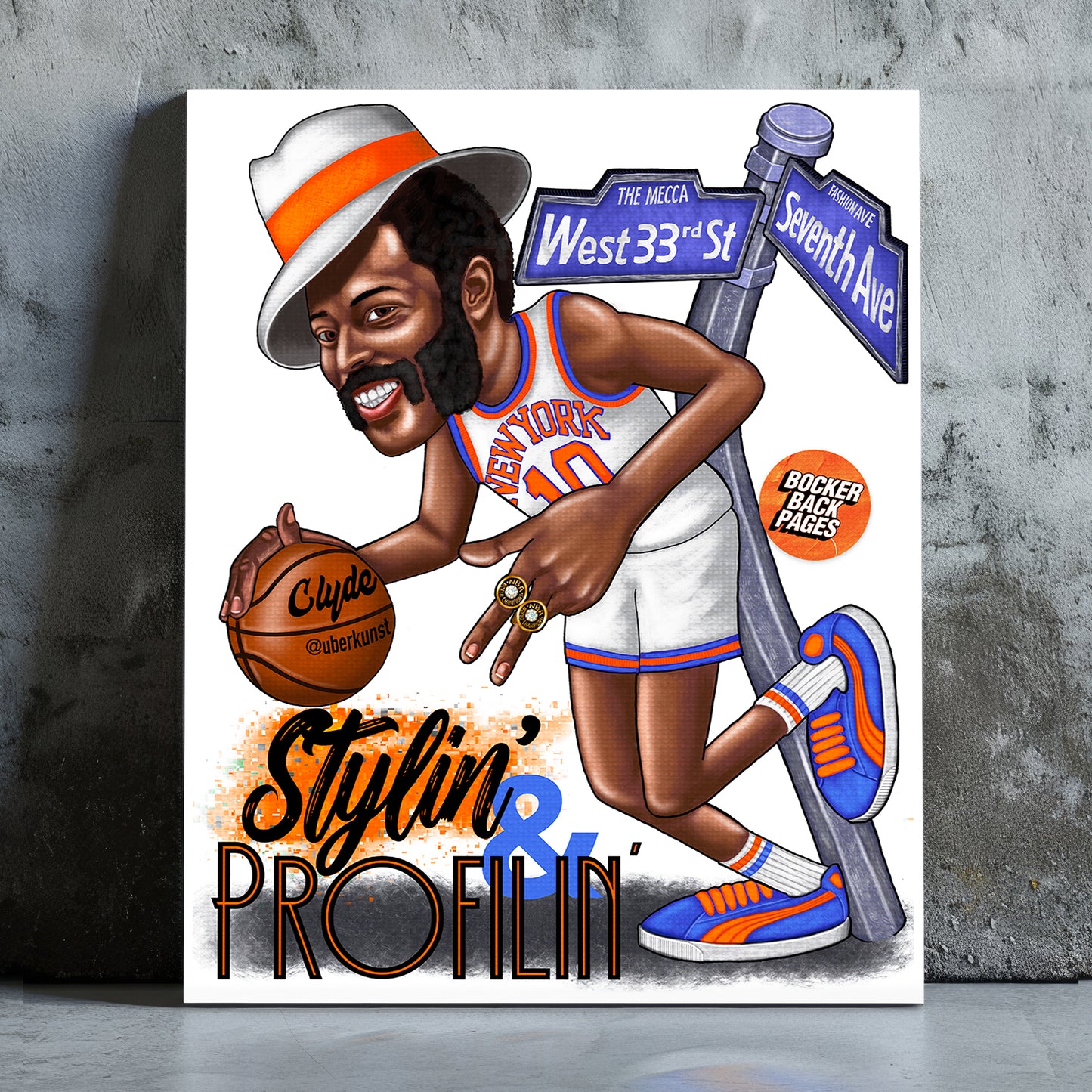 Clyde Stylin' & Profilin' Mounted Canvas Art Print