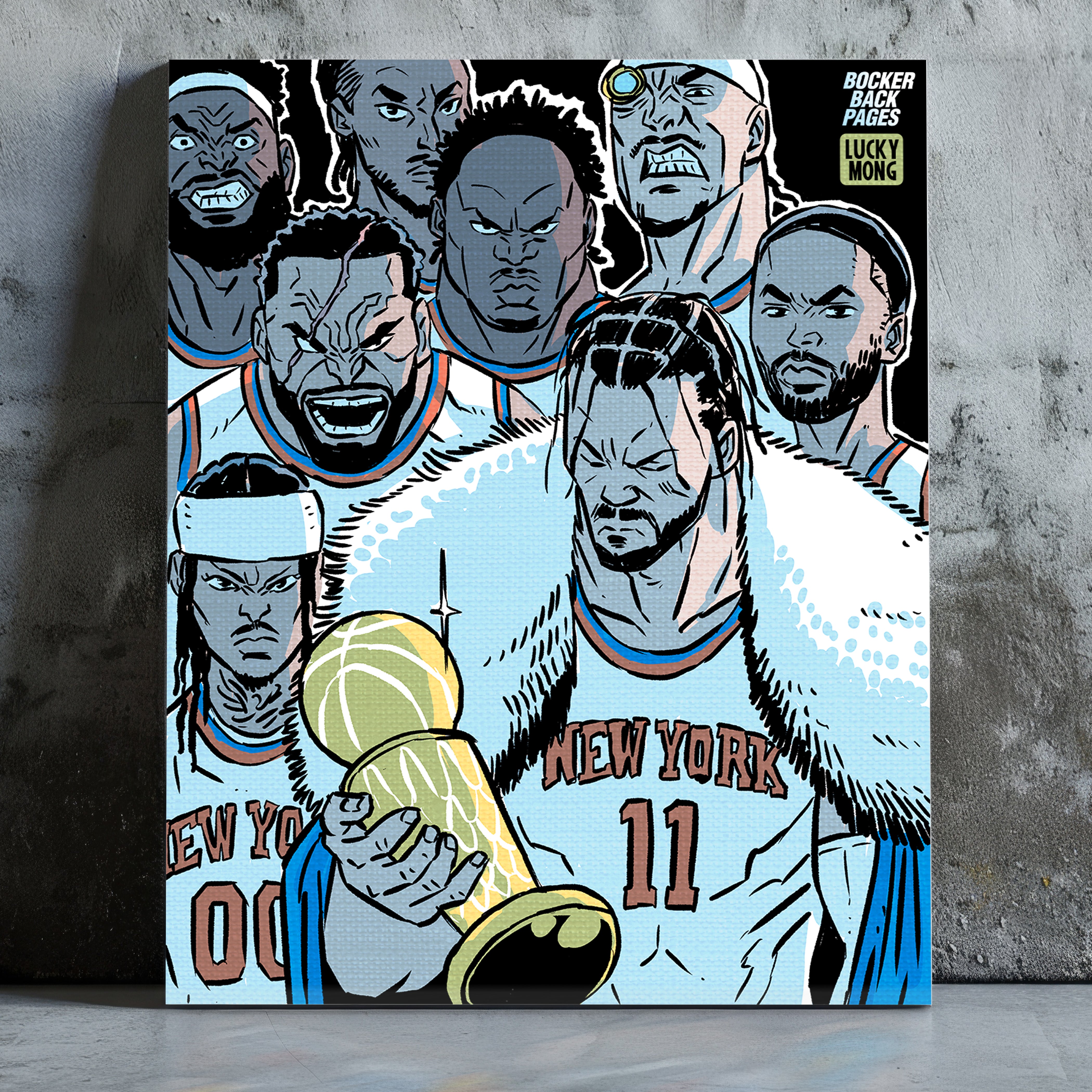Invincible Knicks Mounted Canvas Art Print – Bocker Backpages Shop